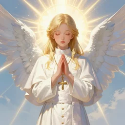 portrait of a holy angelic pope girl, heavenly rays, art by artgerm and greg rutkowski and sakimichan, trending on artstation