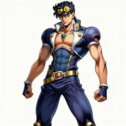 star platinum stand, spirit, full size, jojo bizzare adventure, mandy jurgens style, artstation, masterpiece, detailed, illustration