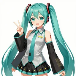 hatsune miku detailed illustration, high quality, 4 k digital art,
