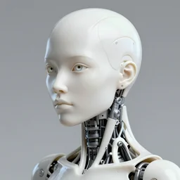 complex 3 d render hyper detailed ultra sharp beautiful biomechanical humanoid female warrior with porcelain white ivory profile face, iris van herpen haute couture headdress with daisies corals filigree lace rhizomorph finials spires, brackets, fractal colorful puffballs, octane render, 8 k