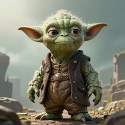yoda fantasy art portrait, ultra realistic, cinematic, wide angle, intricate details, highly detailed