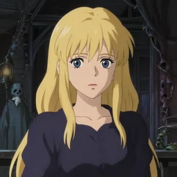 a film still portrait of a blonde woman exploring a haunted house, finely detailed features, perfect art, gapmoe yandere grimdark, trending on pixiv fanbox, painted by makoto shinkai takashi takeuchi studio ghibli, akihiko yoshida,