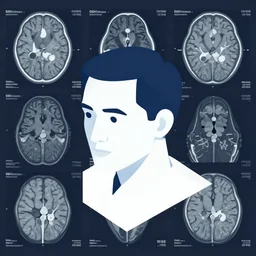( ( dither ) ), editorial illustration multiple brain scans, isometric portrait, office interior, modern art deco, ( ( mads berg ) ), christopher balaskas, murata range, rich grainy texture, detailed, dynamic composition, wide angle, matte print, art nouveau, firewatch