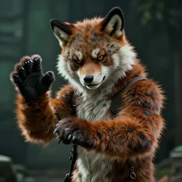 hyper realistic, production still of a fursuiter playing neo in matrix ( 1 9 9 9 ), 4 k, highly detailed, anamorphic