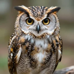 large owl, cute, wide angle, photo, detailed, depth of field