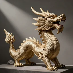 a dragon statue made from silk by edvard eriksen