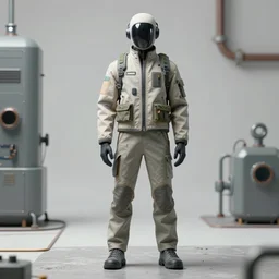 artificial human concept art in industrial design style