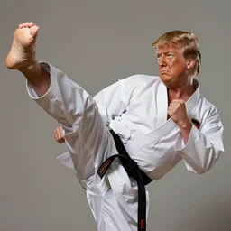 donald trump as the karate kid, karate kid crane kick