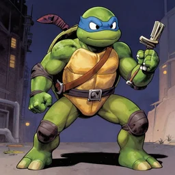ninja turtle in the style of La Farge, John