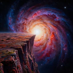 a realistic landscape of the edge of the universe, deep bold colors, galactic entity, depth of field, intricate beautiful painting, billions of details, octane render, portal, 8 k, detailed vector, trending on artstation, cgisociety, wow!!!!!!