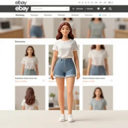 Images on the store website, eBay, Full body, Miniature of a Woman in swimsuit