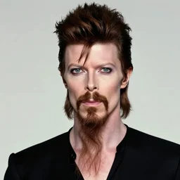 david bowie with long mustache and beard