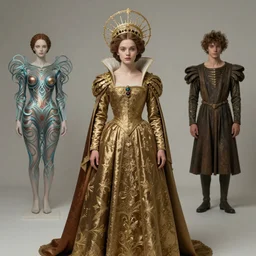 beautiful young medieval queen by james c. christensen, iris van herpen, jean delville, james jean, visionary, symbolist