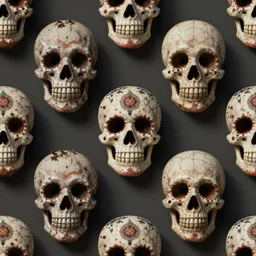 distorted calavera seamless pattern