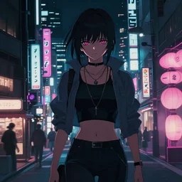 cyberpunk kyoto at night, artstation,