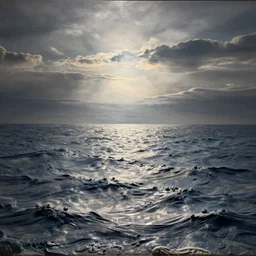 a relief painting of a sea landscape