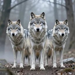 a pack of artificially intelligent wolves enhanced by magic
