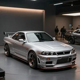 a photography of a nissan skyline r 3 4 in the matrix, trending on artstation