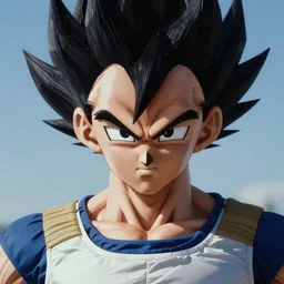 photo still of real life vegeta, portrait, closeup, frontal, ektachrome, f / 2 2
