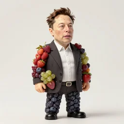 elon musk made of fruits, hd photo