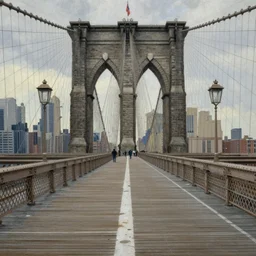 symbolic view along the brooklyn bridge, by joseph stella