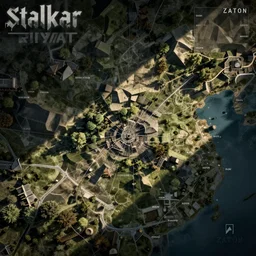 Pripyat map with Zaton, from the game Stalker