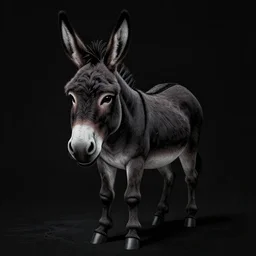horror poster of an evil donkey, dark atmosphere, minimalist, intricate linework, sharp focus, smooth, dramatic lighting, 8 k