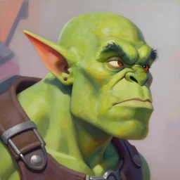 greg manchess close - up portrait painting of a ruggedly handsome young dieselpunk orc with olive green skin as an overwatch character, medium shot, asymmetrical, profile picture, organic painting, sunny day, matte painting, bold shapes, hard edges, street art, trending on artstation, by huang guangjian and gil elvgren and sachin teng