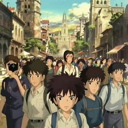 a film still of a busy brazillian empire, sun lighting, finely detailed features, perfect art, at an ancient city, gapmoe yandere grimdark, trending on pixiv fanbox, painted by greg rutkowski makoto shinkai takashi takeuchi studio ghibli, akihiko yoshida