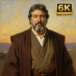 painting of hugo chavez with a beard as a jedi master with his robes. art by william adolphe bouguereau. during golden hour. extremely detailed. beautiful. 4 k. award - winning.