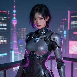 portrait futuristic female cyber warrior, on cyberpunk neon light tokyo rooftop, ssci - fi and fantasy, intricate and very beautiful, highly detailed and digital painting, concept art, smooth, illustration, art by l taekwon kim / a - rang style, luxearte and rossdraws and liya nikorov and rongzhen luo