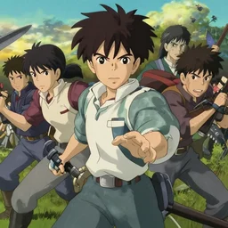 a film still animation frame portrait of a adventurers fighting, finely detailed features, cinematic composition, battle field, gapmoe yandere grimdark, trending on pixiv fanbox, painted by ilya kushinov makoto shinkai takashi takeuchi studio ghibli, ( ( reddit r / anime ) ), akihiko yoshida,