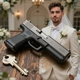 key glock and young dolph at a wedding in real life, intricate, highly detailed, detailed, hyper realistic, 4 k, 8 k uhd, realistic, great detail