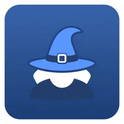 witch icon, corporate art, corporate memphis, geometric, flat colors, clean, used by google