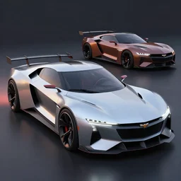 sports car concept based on nissan and chevy sports car body styles, concept car, wide angle, trending on artstation, unreal engine, concept art, car design by javier oquendo, jon sibal and khyzyl saleem