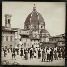 tintype photograph of florence, italy, early renaissance photograph, 1 3 9 0 s photograph, florence renaissance, peasantry