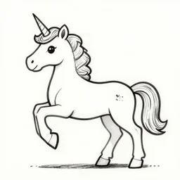 unicorn, Line art, black ink, By Marc Gabbana, trending on artstation