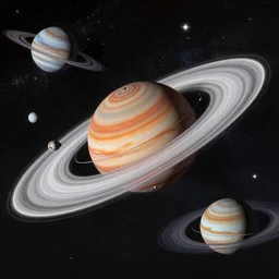 solar system in the style of russian avant-garde, aspect ratio 16:9