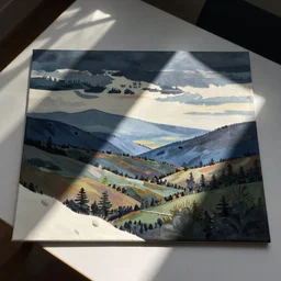sad, modern art, on the table, artwork, top view