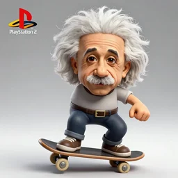 albert einstein's pro skater for playstation 2, video game screenshot