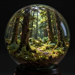 miniature forest in a magic sphere