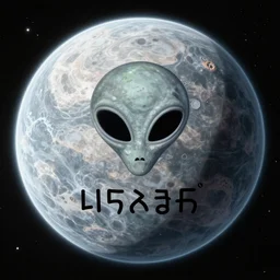 a pictogram of space found on an alien planet written in alien language