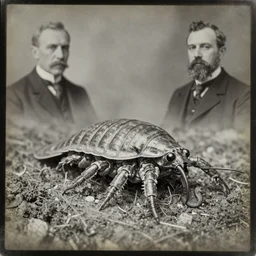 tardigrade!!! daguerreotype portrait photograph. inspired by gerard grom and ansel adams and zdzislaw beksinski. highly detailed. old timey.