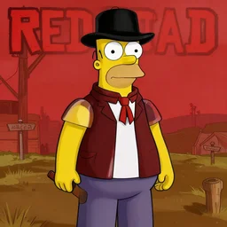 homer simpson in red dead redemption 2