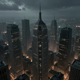 illusions, parallel worlds, horror, skyscraper, artstation hq, in style of simon c page