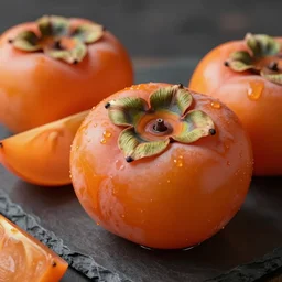 persimmons , highly realistic, hyper-real, 4k, Octane render