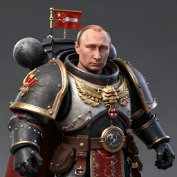 portrait of vladimir putin as emperor in warhammer 4 0 k, 4 k, 8 k, octane render