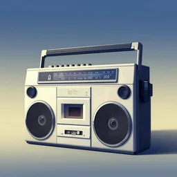 a stunning illustration of a boombox shaped house by edward hopper, 8 k, behance award winner, gradient shading, inspirational architecture, rembrandt lighting