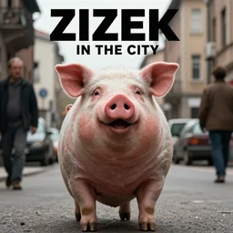 movie poster from the film zizek pig in the city starring slavoj zizek