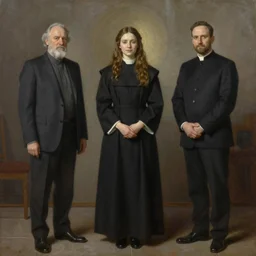 Richard Schmid and Jeremy Lipking and Brom full length portrait painting of a young beautiful priestess woman